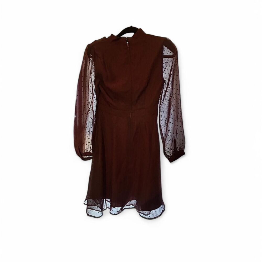 Modcloth Women's Brown and Burgundy Dress